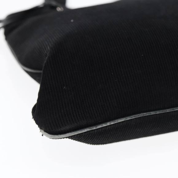 BURBERRY Tote Bag Corduroy Leather Black Silver Auth bs17934 - Picture 16 of 16